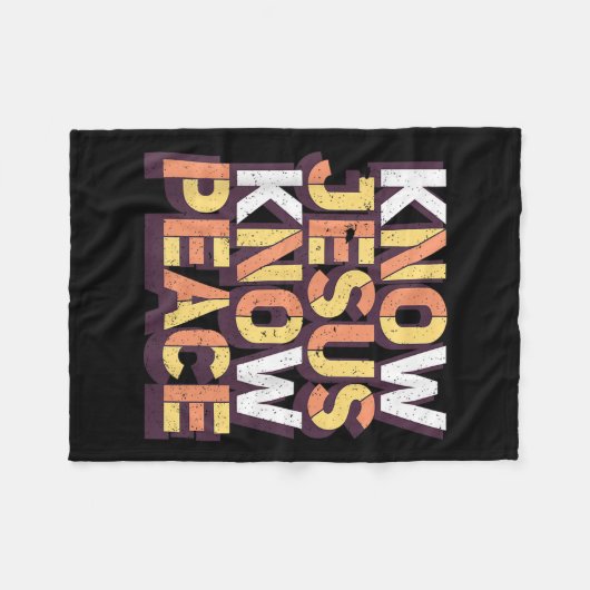 イエス様が平和キリスト教の宗教マッチングを知っている フリースブランケット (正面(横))