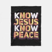 イエス様が平和キリスト教の宗教マッチングを知っている フリースブランケット (正面)