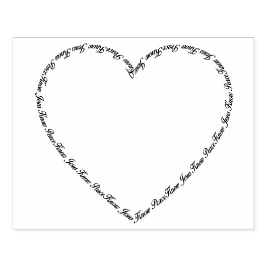 イエス様が平和ハートの骨組みスタンプを知っている ラバースタンプ (インプリント)