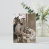 イエス様が弟子たちを洗う足 | アルバート・エーデルフェルト ポストカード (スタンド正面)