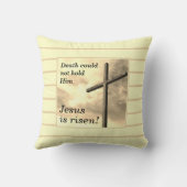 イエス様が復活カスタマイズ可能なクリームクリスチャン・イースター クッション (裏面)