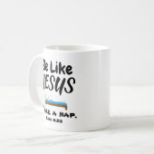 イエス様が昼寝Tシャツを着る コーヒーマグカップ (正面左)