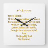 イエス様が来た スクエア壁時計 (正面)