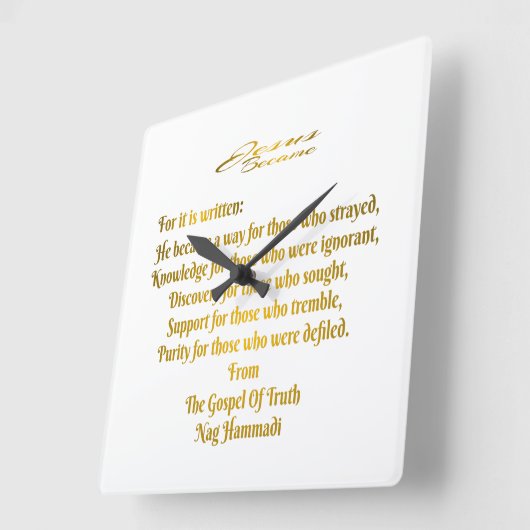 イエス様が来た スクエア壁時計 (傾斜)