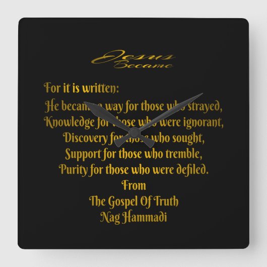 イエス様が来た スクエア壁時計 (正面)