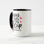 イエス様が私の杯を満たす – Christian Mug マグカップ (正面左)