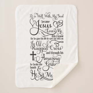 イエス様が私を愛してくれるので、私の魂は良い シェルパブランケット