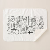 イエス様が私を愛してくれるので、私の魂は良い シェルパブランケット (正面(横))