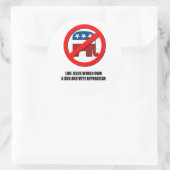 イエス様が銃を持ったように ラウンドシール (バッグ)