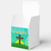 イエス様が青と茶色のキリスト教のイースタークロスに住む フェイバーボックス (オープン)