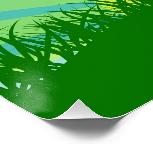 イエス様が青と茶色のキリスト教のイースタークロスに住む ポスター (コーナー)