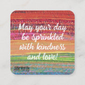 イエス様が~を振りかける感動的な親切カード スクエア名刺 (裏面)