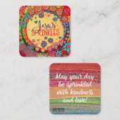 イエス様が~を振りかける感動的な親切カード スクエア名刺 (正面/裏面)