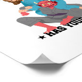 イエス様がBJJ mmaを持っておもしろいる ポスター (角)