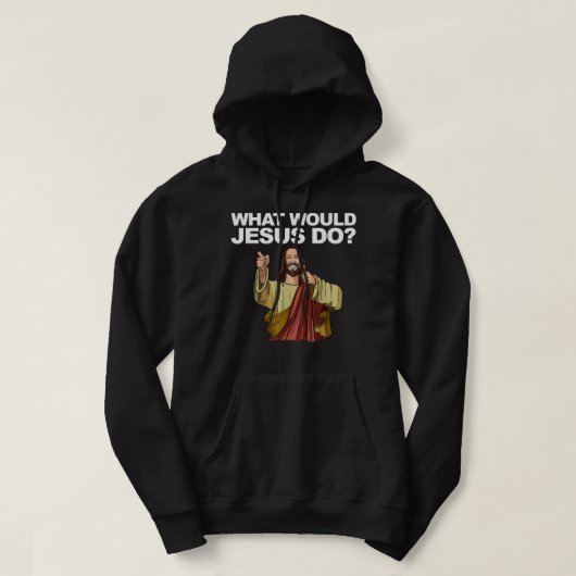 イエス様がTシャツを着てどうしたら パーカ (デザイン正面)