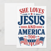 イエス様とアメリカを愛する人へ 招待状 (正面/裏面)