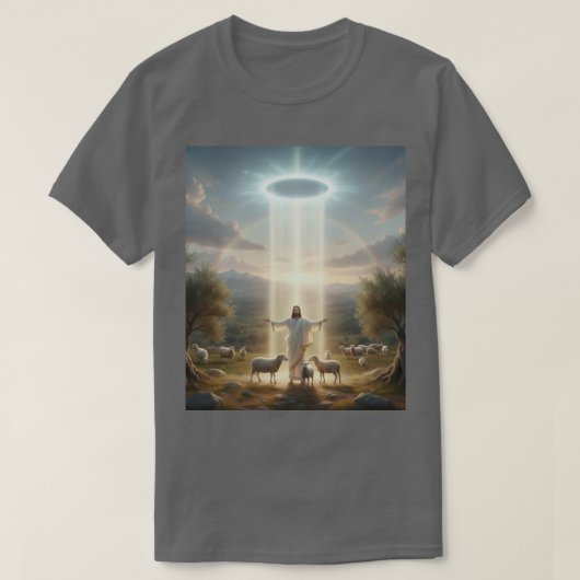 イエス様と羊のTシャツ Tシャツ (デザイン正面)