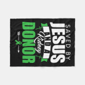 イエス様と腎臓臓臓臓臓臓臓移植手術引用文 フリースブランケット (正面(横))