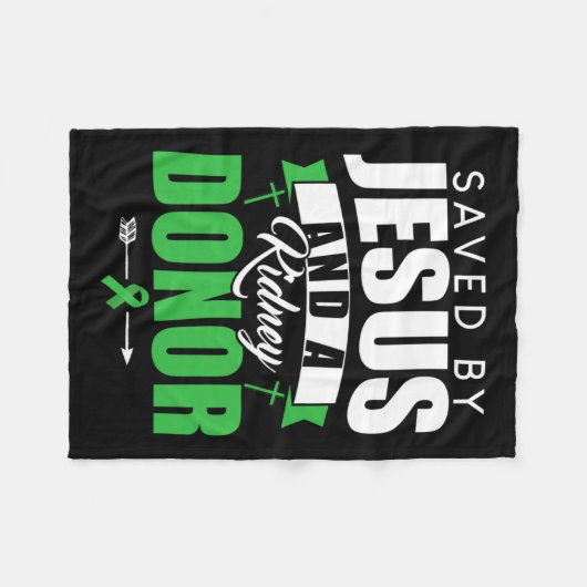 イエス様と腎臓臓臓臓臓臓臓移植手術引用文 フリースブランケット (正面(横))