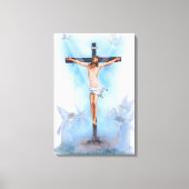 イエス様と鳥のキャンバスプリント キャンバスプリント (正面)