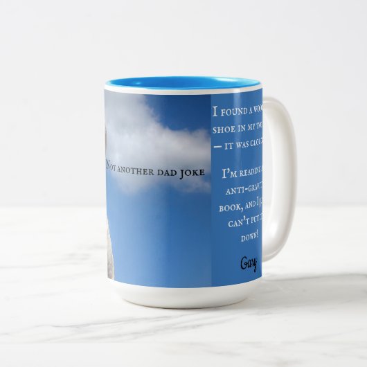 イエス様にも限界があるおもしろいパパジョーク名を付ける ツートーンマグカップ (正面右)