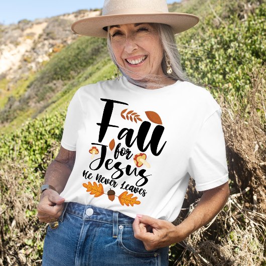 イエス様に夢中になろう 彼は決して離れない 感謝祭 キリスト教 Tシャツ