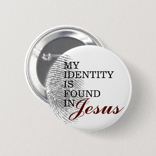 イエス様に私の身元が見つかる 缶バッジ (正面&裏面)
