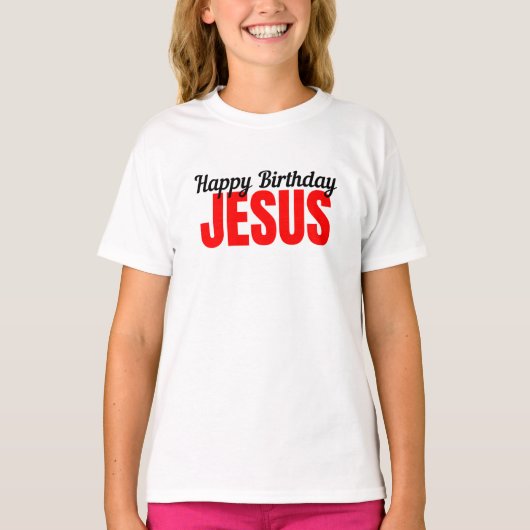 イエス様のお誕生日おめでとう Tシャツ (正面)