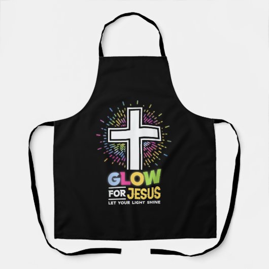 イエス様のために輝け キリスト教 クロスTシャツ イエスキリスト 両性 エプロン (正面)