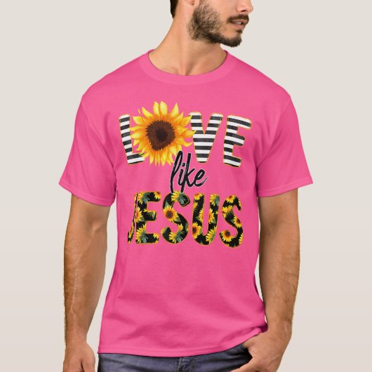 イエス様のようなヒマワリ Tシャツ (正面)