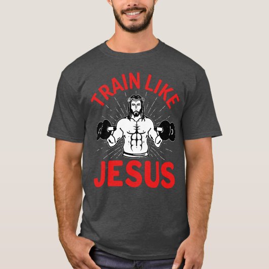 イエス様のようにトレーニングしよう Tシャツ (正面)