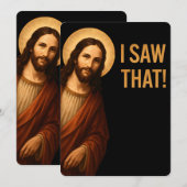 イエス様のユーモア溢れるクリスチャン名言Tシャツ 招待状 (正面/裏面)