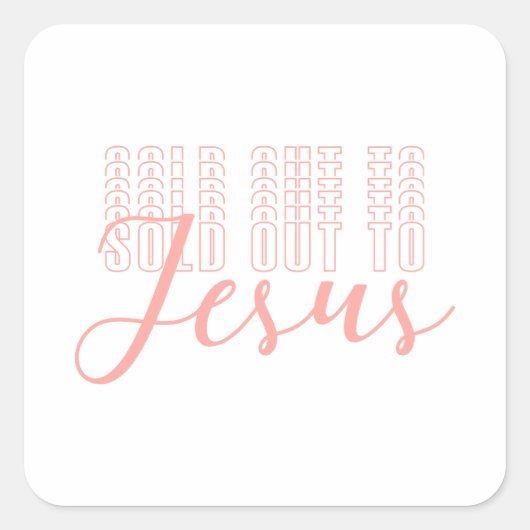 イエス様の信仰に基づいた四角いステッカーに売り切られる スクエアシール (正面)