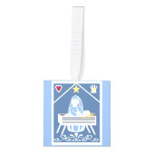 イエス様の写真 キューブオーナメント (正面)