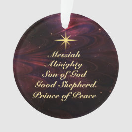 イエス様の名カスタマイズ前- Christmas Ornament オーナメント
