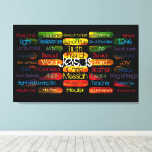 イエス様の名前と属性 キャンバスプリント (インサイチュ (ウッドフロア))