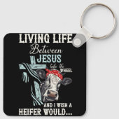 イエス様の命は私が望む車に乗る キーホルダー (裏面)