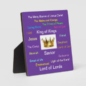 イエス様の多くの名前 フォトプラーク (正面)