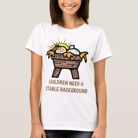 イエス様の安定した背景 Tシャツ (正面)