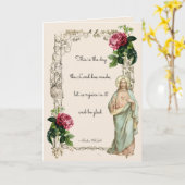 イエス様の宗教的な聖なるハートフローラヴィンテージ カード (黄色い花)