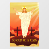 イエス様の復活祭が復活するのを見る ウィンドウサイン (シート)