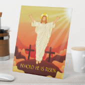 イエス様の復活祭が復活するのを見る 台座サイン (インサイチュ)