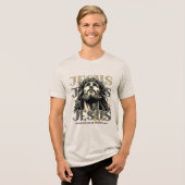 イエス様の復活 – イエス・キリスト芸術的 トライブレンドTシャツ (正面全面)