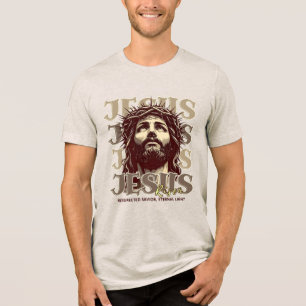 イエス様の復活 – イエス・キリスト芸術的 トライブレンドTシャツ