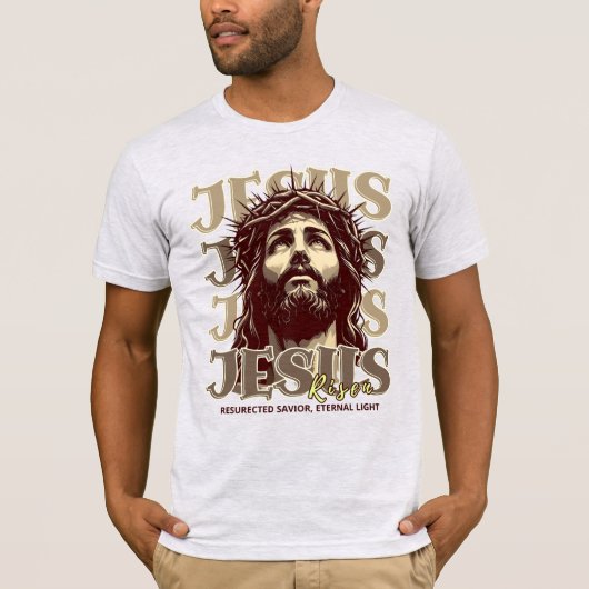 イエス様の復活 – イエス・キリスト芸術的 Tシャツ (正面)