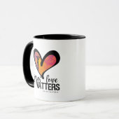 イエス様の愛の問題絵を描(渦巻き) マグカップ (正面左)