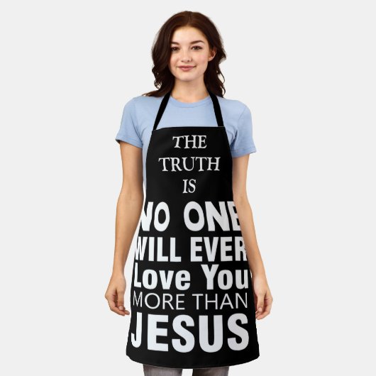 イエス様の愛 エプロン (着用した状態)