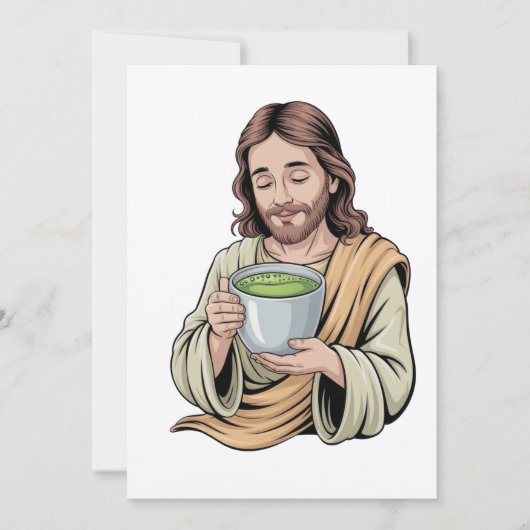 イエス様の抹茶ドリンク クリスチャン シーズンカード (正面)