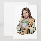 イエス様の抹茶ドリンク クリスチャン シーズンカード (正面/裏面)