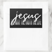 イエス様の真実と人生 長方形シール (バッグ)